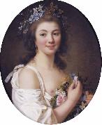 Francois Lemoine Madame de Genlis oil on canvas